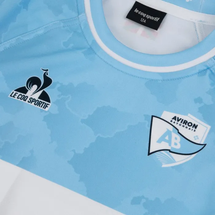 Le Coq Sportif Aviron Bayonnais 8211 Match Outfit TShirt Kids Fly Bluenew Optical White Kids Tshirts Le Coq Sportif Aviron Bayonnais 8211 Match Outfit TShirt Kids Fly Bluenew Optical White Kids Tshirts