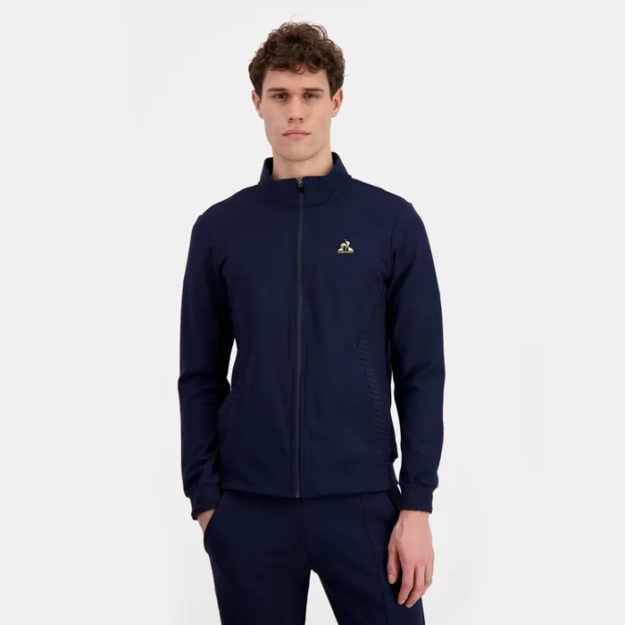 Le Coq Sportif Coq D039or ZipUp Sweatshirtshirt Dark Velvet Men Sweatshirts