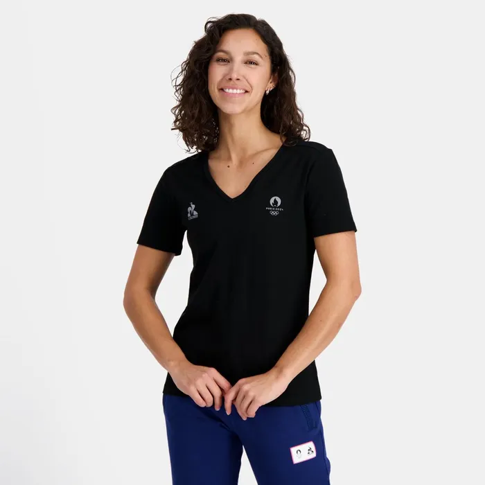Le Coq Sportif Paris 2024 TShirt Black Women Tshirts Polos Shirts And Tops