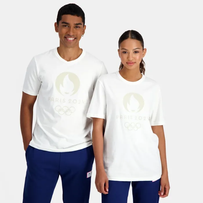 Le Coq Sportif Paris 2024 TShirt Marshmallow MenWomen Tshirts And Tops
