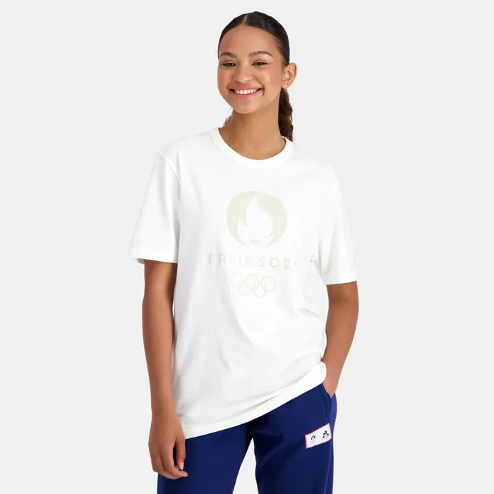 Le Coq Sportif Paris 2024 TShirt Marshmallow MenWomen Tshirts And Tops