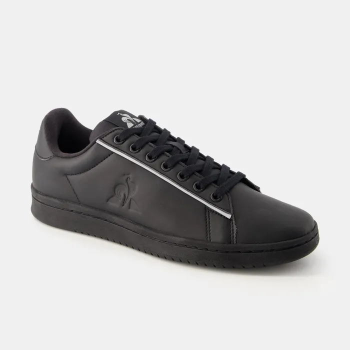 Le Coq Sportif Shoes LCS COURT CLEAN Triple Black WomenMen Trainers And Sneakers Le Coq Sportif Shoes LCS COURT CLEAN Triple Black WomenMen Trainers And Sneakers