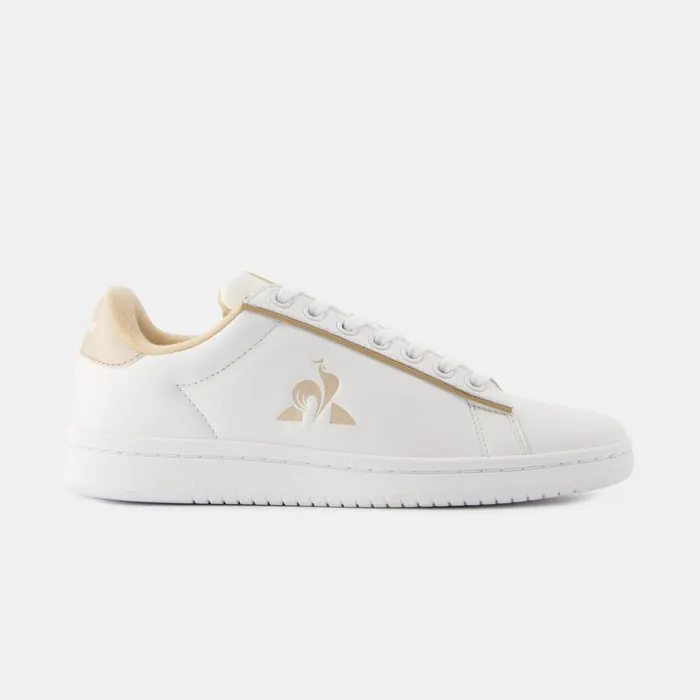 Le Coq Sportif Shoes LCS COURT CLEAN W Optical Whitefrosted Almond Women Trainers And Sneakers