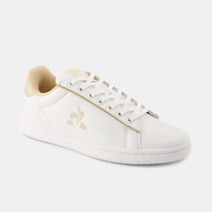Le Coq Sportif Shoes LCS COURT CLEAN W Optical Whitefrosted Almond Women Trainers And Sneakers