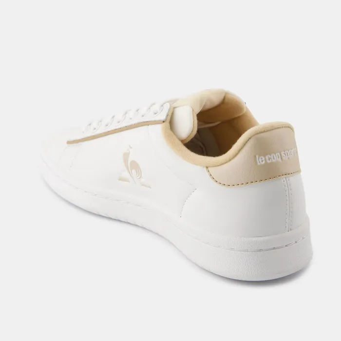 Le Coq Sportif Shoes LCS COURT CLEAN W Optical Whitefrosted Almond Women Trainers And Sneakers