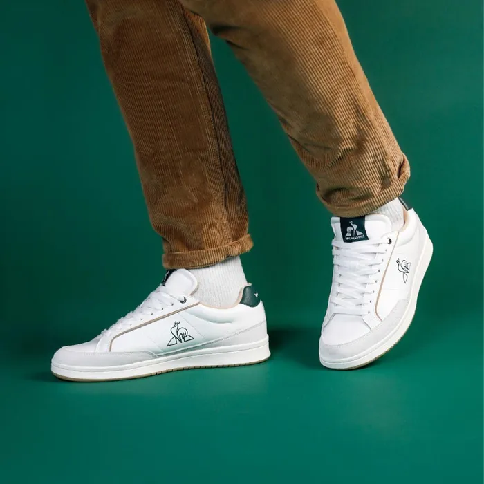 Le Coq Sportif Shoes NOAH2 Optical White Trekking Green Men Trainers And Sneakers Le Coq Sportif Shoes NOAH2 Optical White Trekking Green Men Trainers And Sneakers
