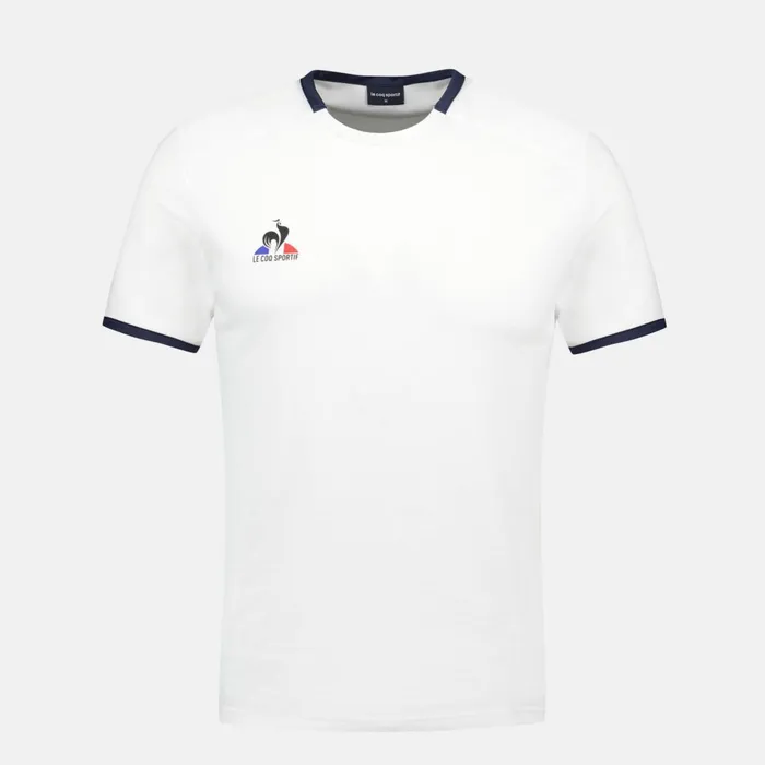 Le Coq Sportif Tennis TShirt New Optical Whitedress Blues Men Tshirts And Tops