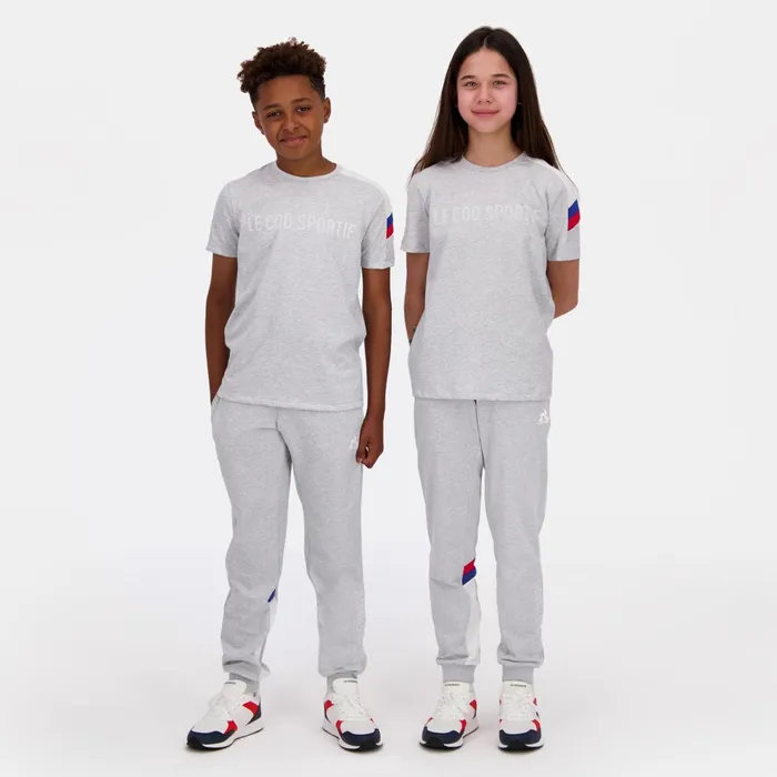 Le Coq Sportif Tricolore Pantalon Gris Enfant Kids Trousers