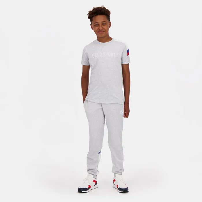 Le Coq Sportif Tricolore Pantalon Gris Enfant Kids Trousers