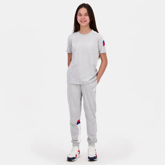 Le Coq Sportif Tricolore Pantalon Gris Enfant Kids Trousers