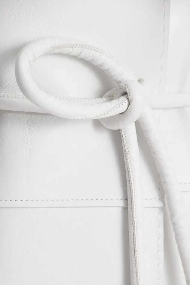 LEATHER BONDED JACKET WHITE Jackets Scanlan Theodore Women LEATHER BONDED JACKET WHITE Jackets Scanlan Theodore Women