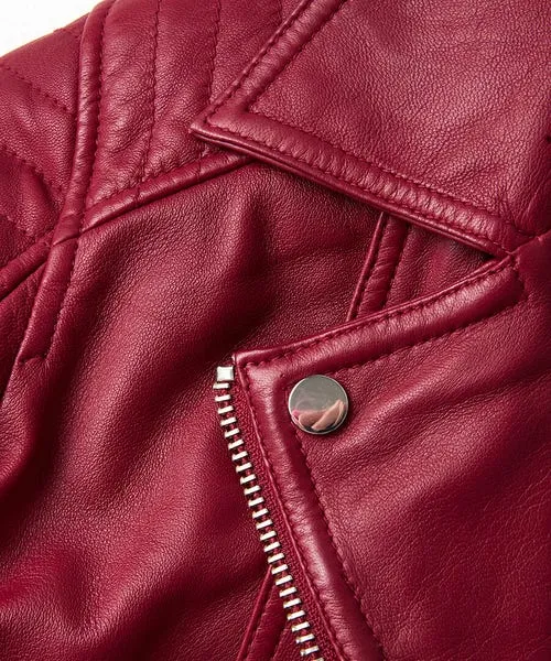 Leather Jackets Apparel Joebrowns Stitch Detail Leather Biker Jacket Raspberry Leather Jackets Apparel Joebrowns Stitch Detail Leather Biker Jacket Raspberry