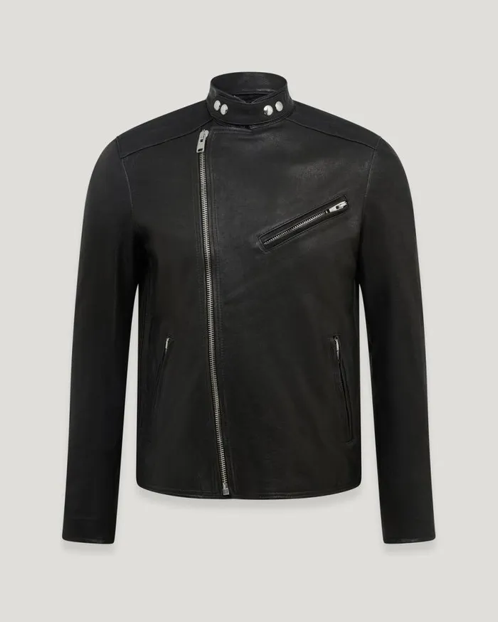 Leather Jackets Men Belstaff Oulton Jacket Black