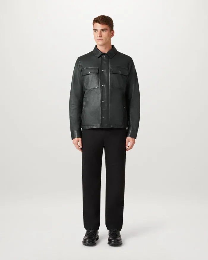 Leather Jackets Men Belstaff Quarry Overshirt Black Leather Jackets Men Belstaff Quarry Overshirt Black