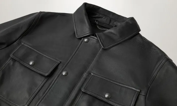 Leather Jackets Men Belstaff Quarry Overshirt Black Leather Jackets Men Belstaff Quarry Overshirt Black