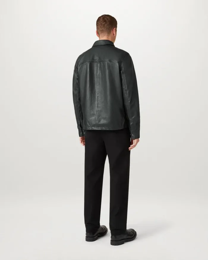 Leather Jackets Men Belstaff Quarry Overshirt Black Leather Jackets Men Belstaff Quarry Overshirt Black