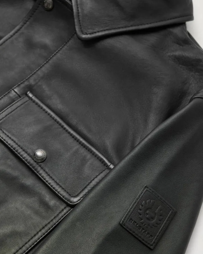 Leather Jackets Men Belstaff Quarry Overshirt Black Leather Jackets Men Belstaff Quarry Overshirt Black