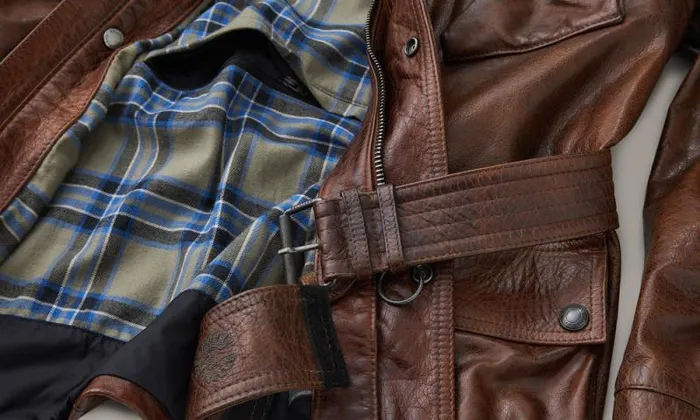Leather Jackets Men Belstaff Trialmaster Motorcycle Jacket Burnt Cuero