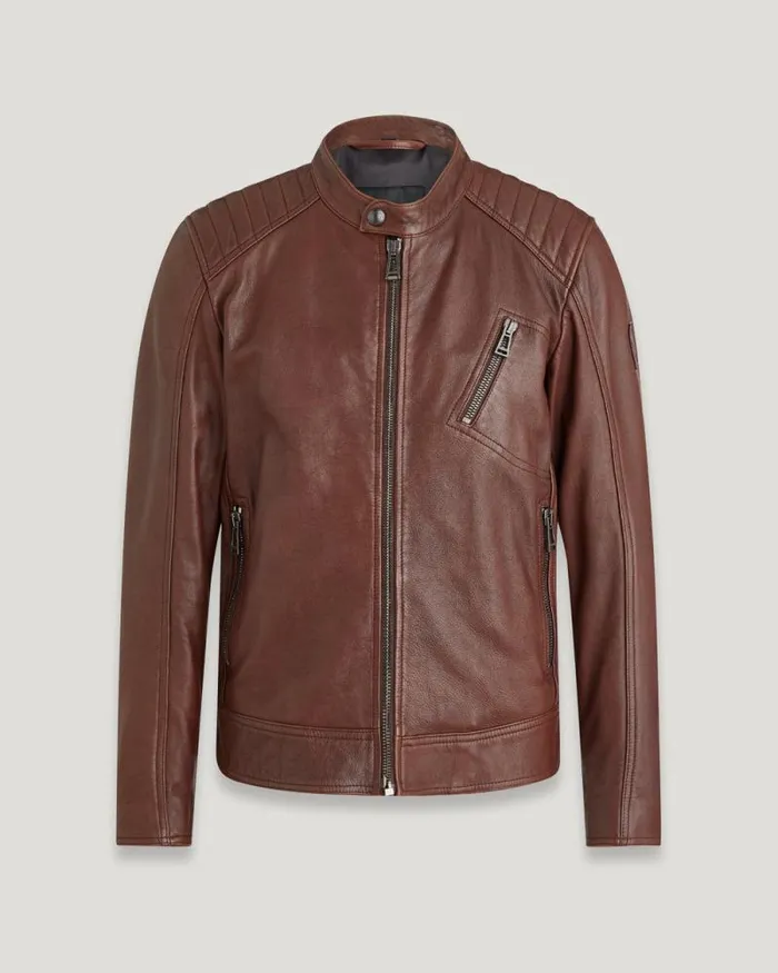 Leather Jackets Men Belstaff V Racer Jacket Deep Copper