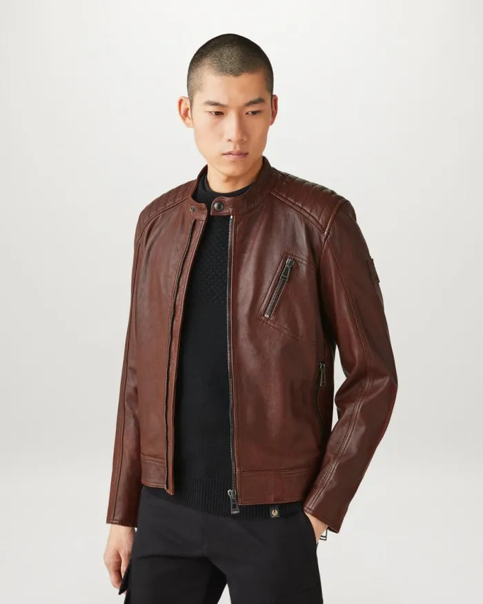 Leather Jackets Men Belstaff V Racer Jacket Deep Copper Leather Jackets Men Belstaff V Racer Jacket Deep Copper