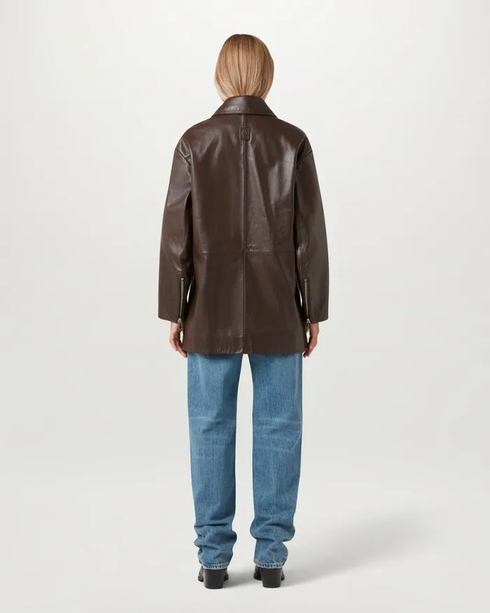 Leather Jackets Women Belstaff Bronze Coat Chestnut Leather Jackets Women Belstaff Bronze Coat Chestnut