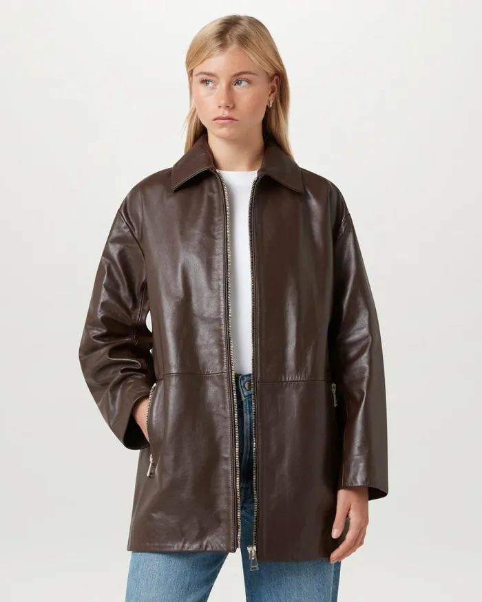 Leather Jackets Women Belstaff Bronze Coat Chestnut Leather Jackets Women Belstaff Bronze Coat Chestnut