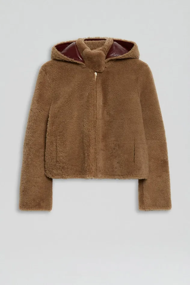 Leather SHEARLING JACKET RASBRRYCAMEL Scanlan Theodore Women Leather SHEARLING JACKET RASBRRYCAMEL Scanlan Theodore Women
