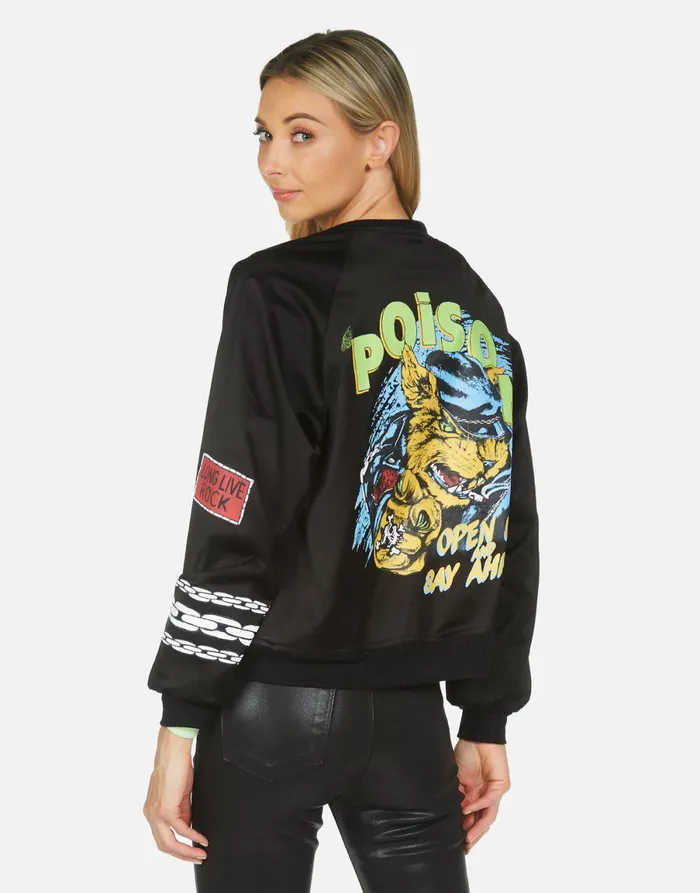 Levelle Poison Cat Black Orange Women039s Lauren Moshi Jackets