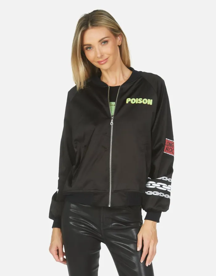 Levelle Poison Cat Black Orange Women039s Lauren Moshi Jackets