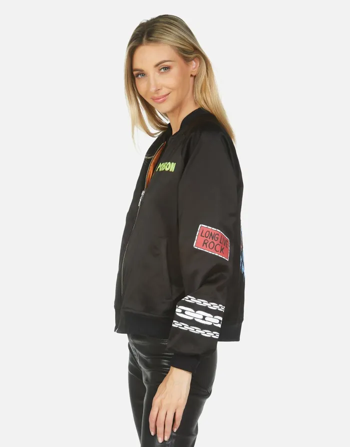 Levelle Poison Cat Black Orange Women039s Lauren Moshi Jackets