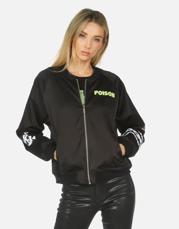 Levelle Poison Cat Black Orange Women039s Lauren Moshi Jackets