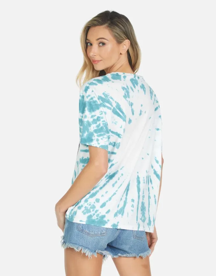 Liberty Peace Hippie Teal Splash Women039s Lauren Moshi Short Sleeve