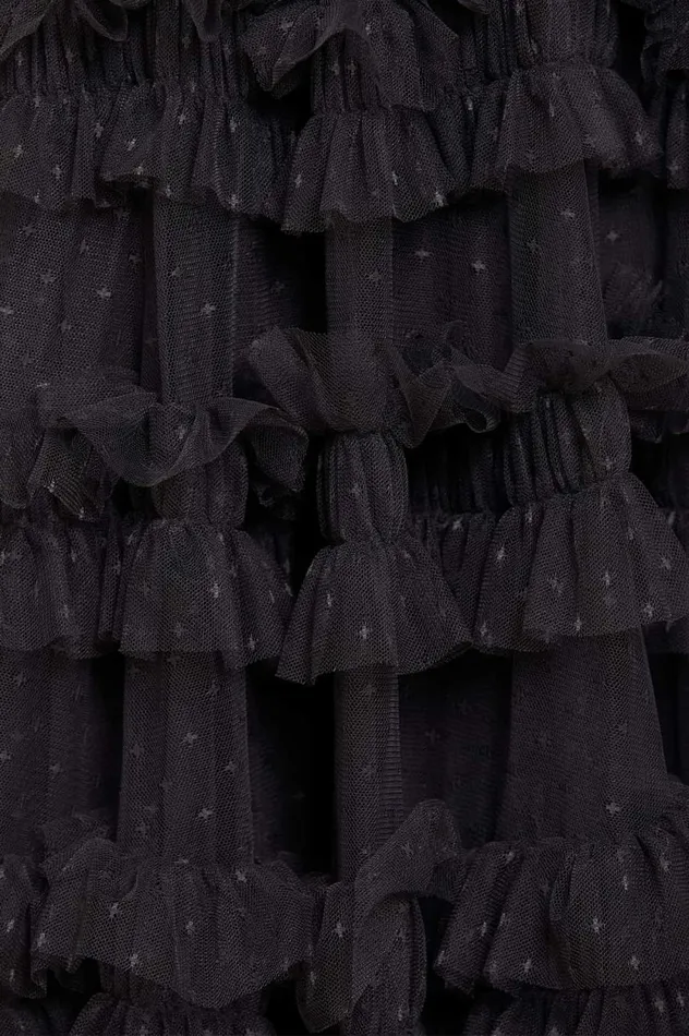 Lisette Ruffle Halter Neck Gown Black Women Needle and Thread Dresses