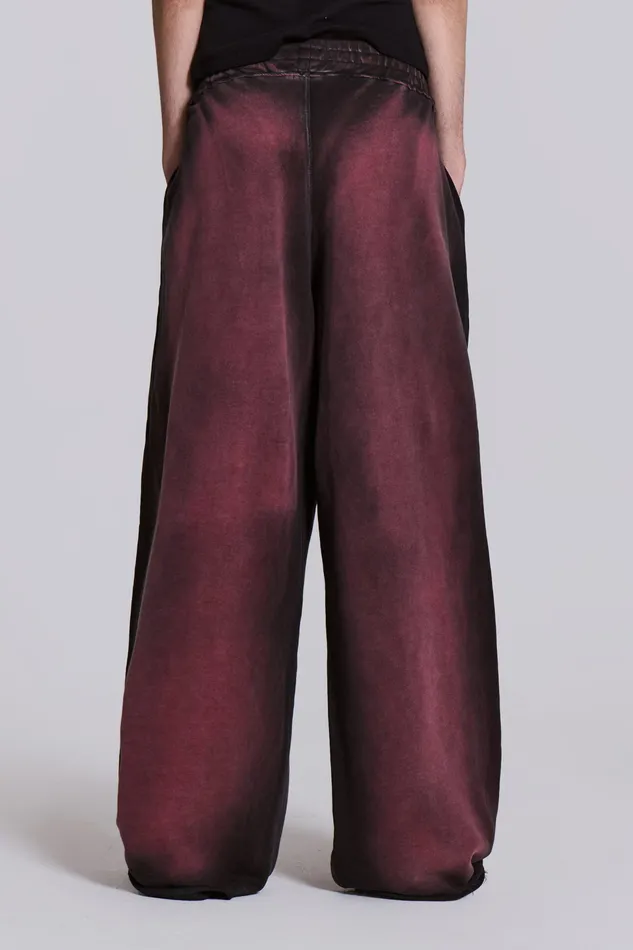 Loungewear Jaded London Men Shop Deep Red Fade Monster Joggers