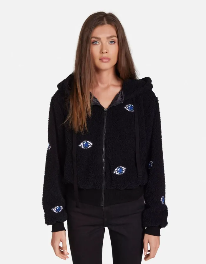 Lumi Sapphire Eye Black Women039s Lauren Moshi Jackets