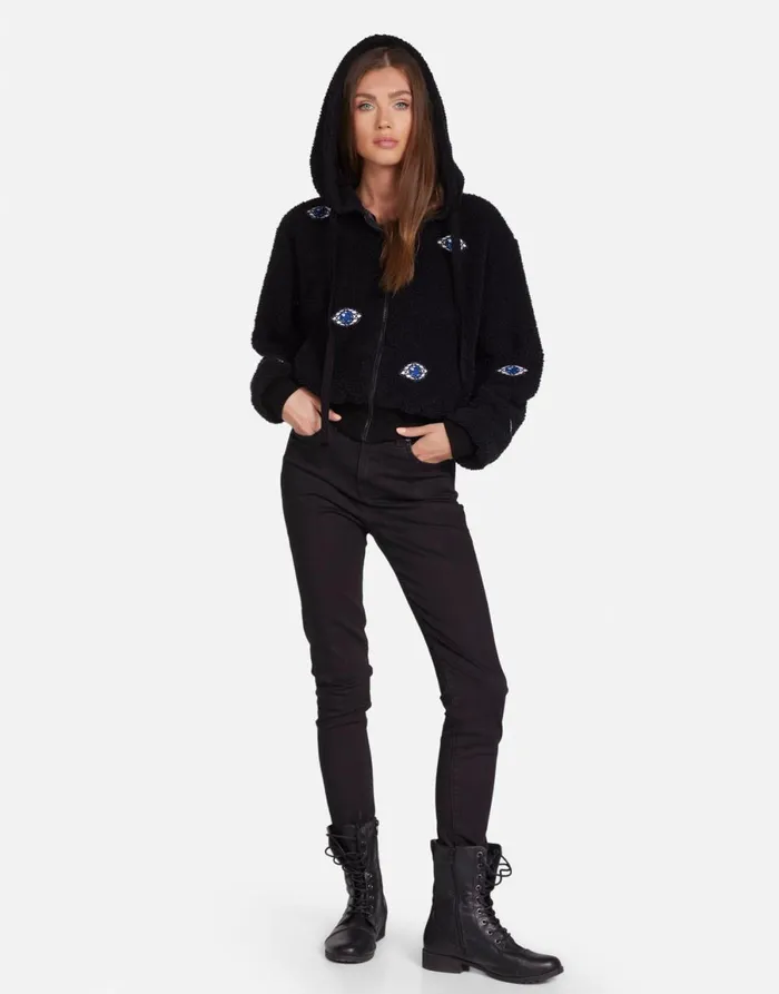 Lumi Sapphire Eye Black Women039s Lauren Moshi Jackets