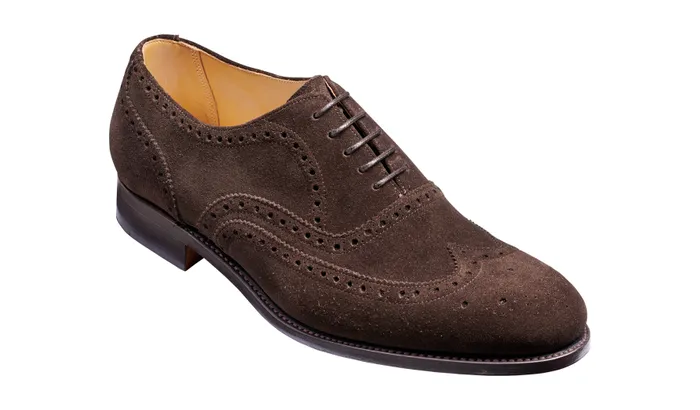 Malton 8211 Burnt Oak Suede Men Barker Shoes Mens Brogues