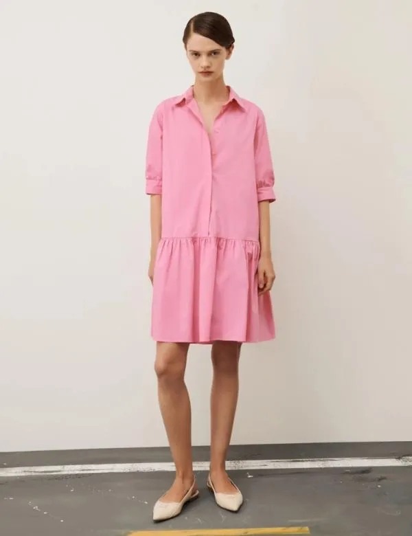 Marella Dresses Women Flounce Dress Deep Rose