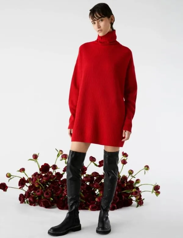 Marella Dresses Women Highneck Sweater Red