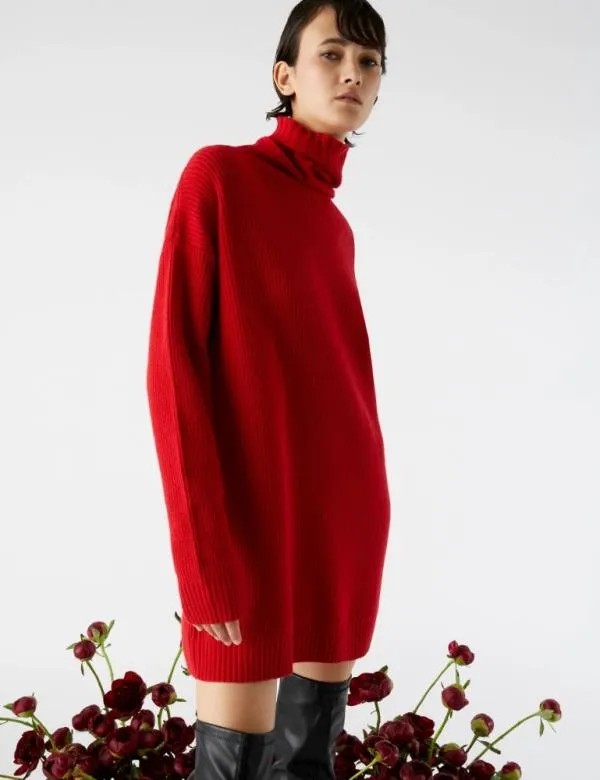 Marella Dresses Women Highneck Sweater Red