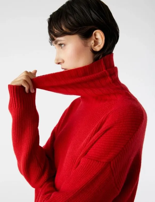 Marella Dresses Women Highneck Sweater Red