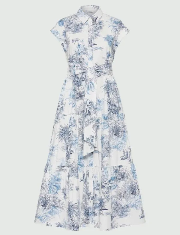 Marella Dresses Women Patterned Shirt Dress Ice