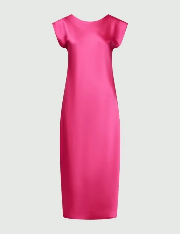 Marella Dresses Women Satin Dress Fuchsia