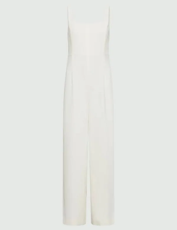 Marella Dresses Women Sleeveless Jumpsuit Wool White