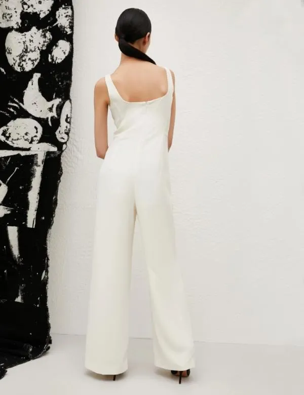 Marella Dresses Women Sleeveless Jumpsuit Wool White