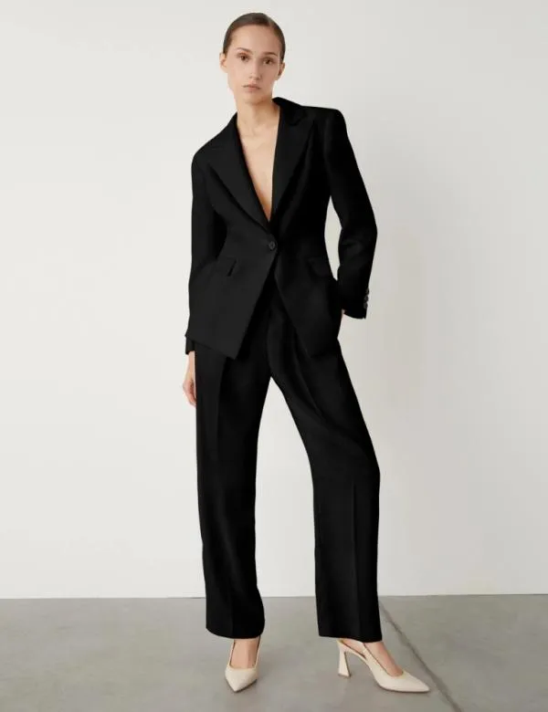Marella Jackets Women Crepe Blazer Black