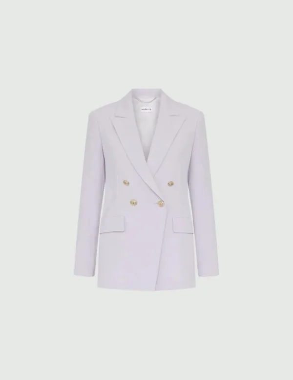 Marella Jackets Women Doublebreasted Blazer Lavender