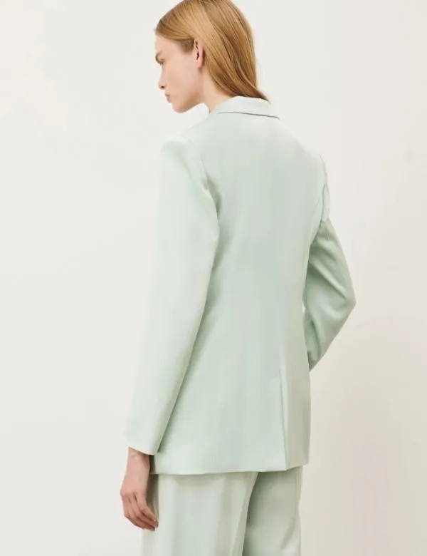 Marella Jackets Women Satin Blazer Aquamarine