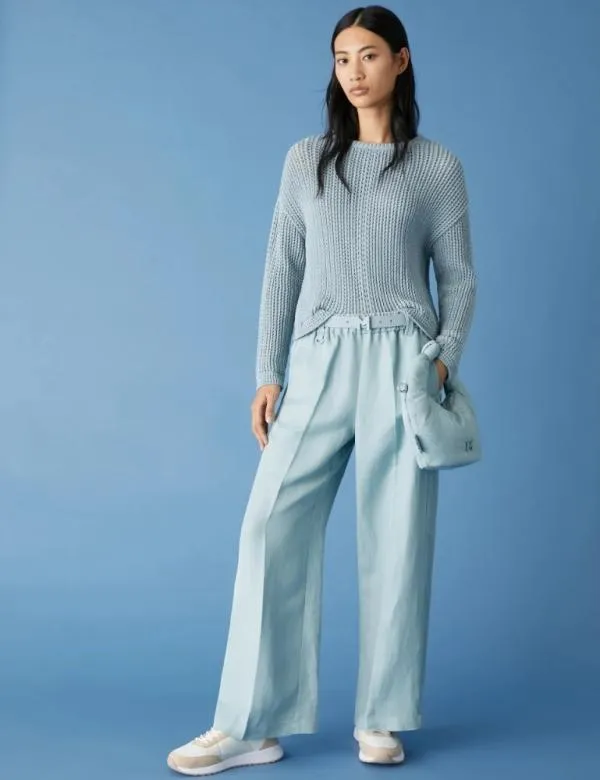 Marella Knitwear Women Boxy Sweater Skyblue