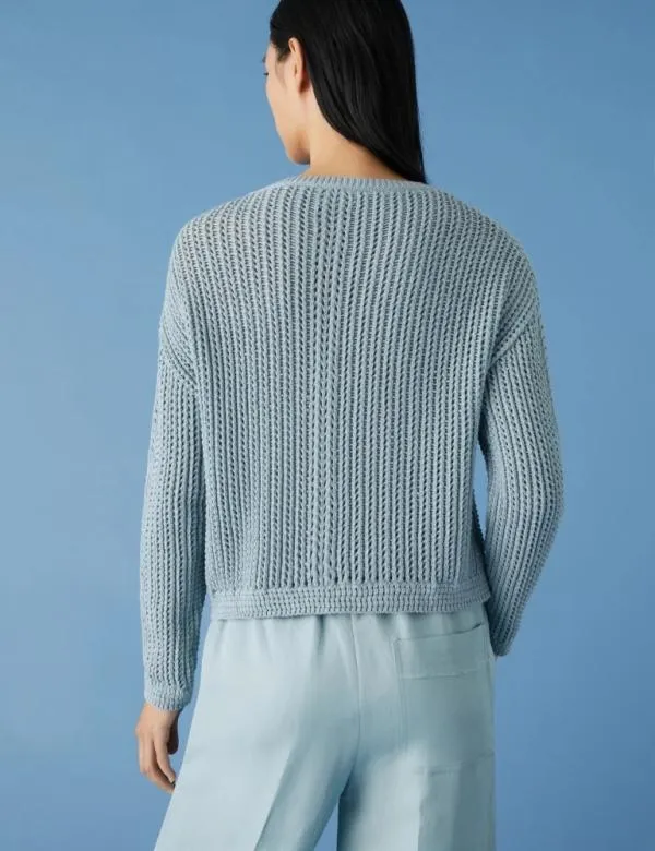 Marella Knitwear Women Boxy Sweater Skyblue